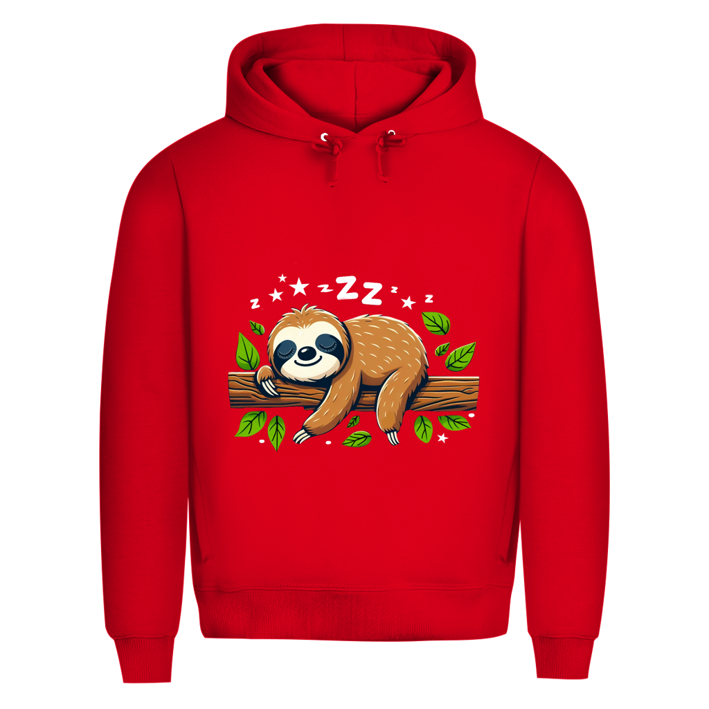 Herren Premium Bio Hoodie Faultier
