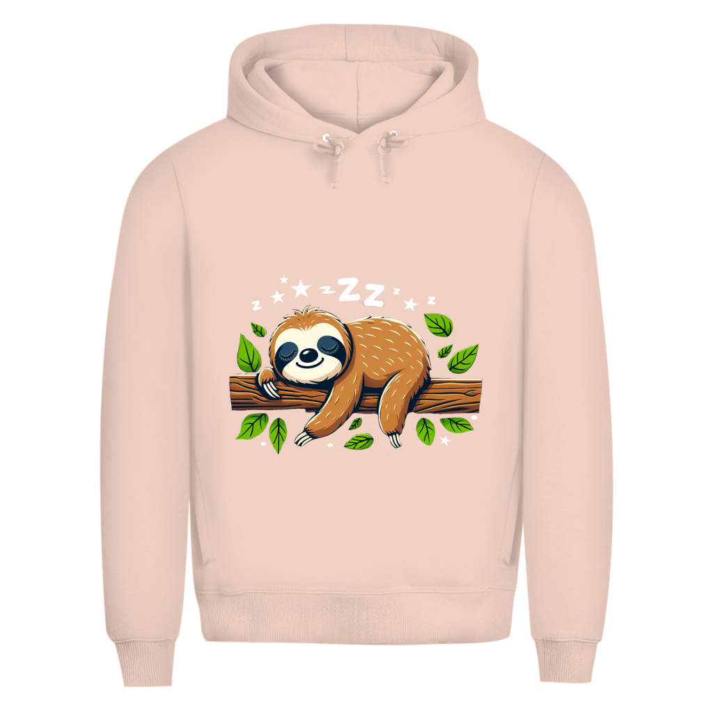 Herren Premium Bio Hoodie Faultier