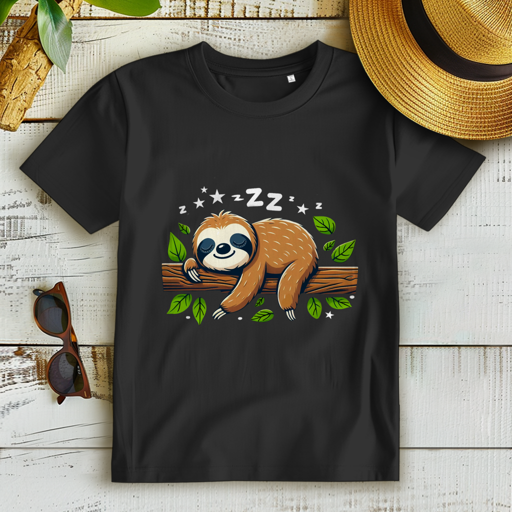 Damen Premium Bio T-Shirt Faultier