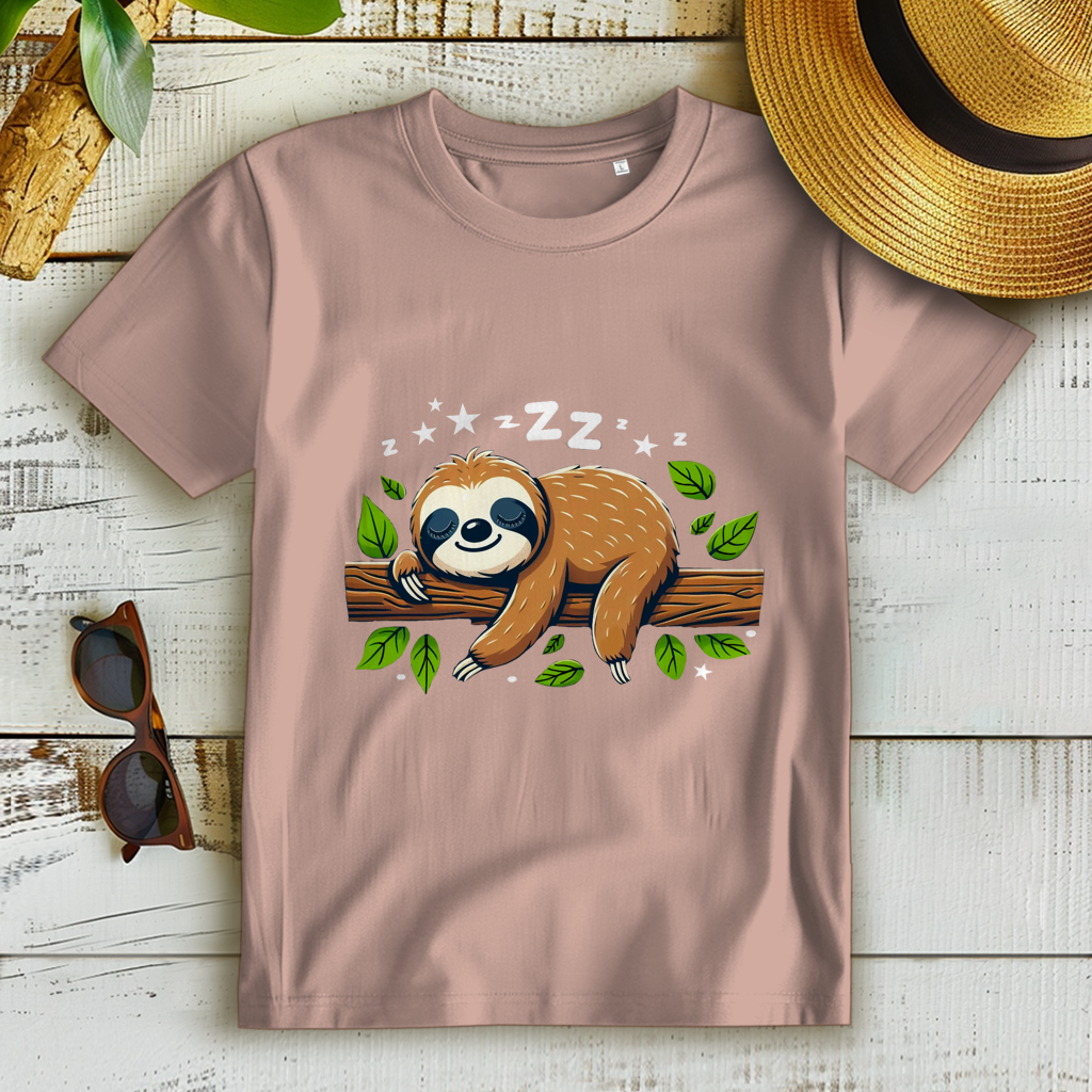 Damen Premium Bio T-Shirt Faultier