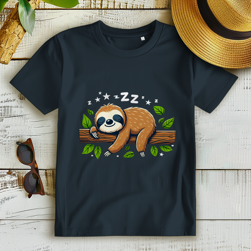 Damen Premium Bio T-Shirt Faultier