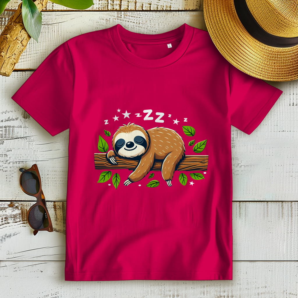 Damen Premium Bio T-Shirt Faultier