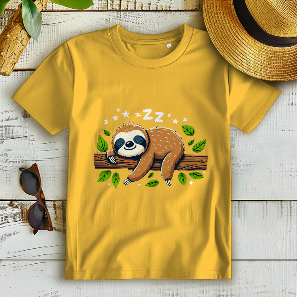 Damen Premium Bio T-Shirt Faultier