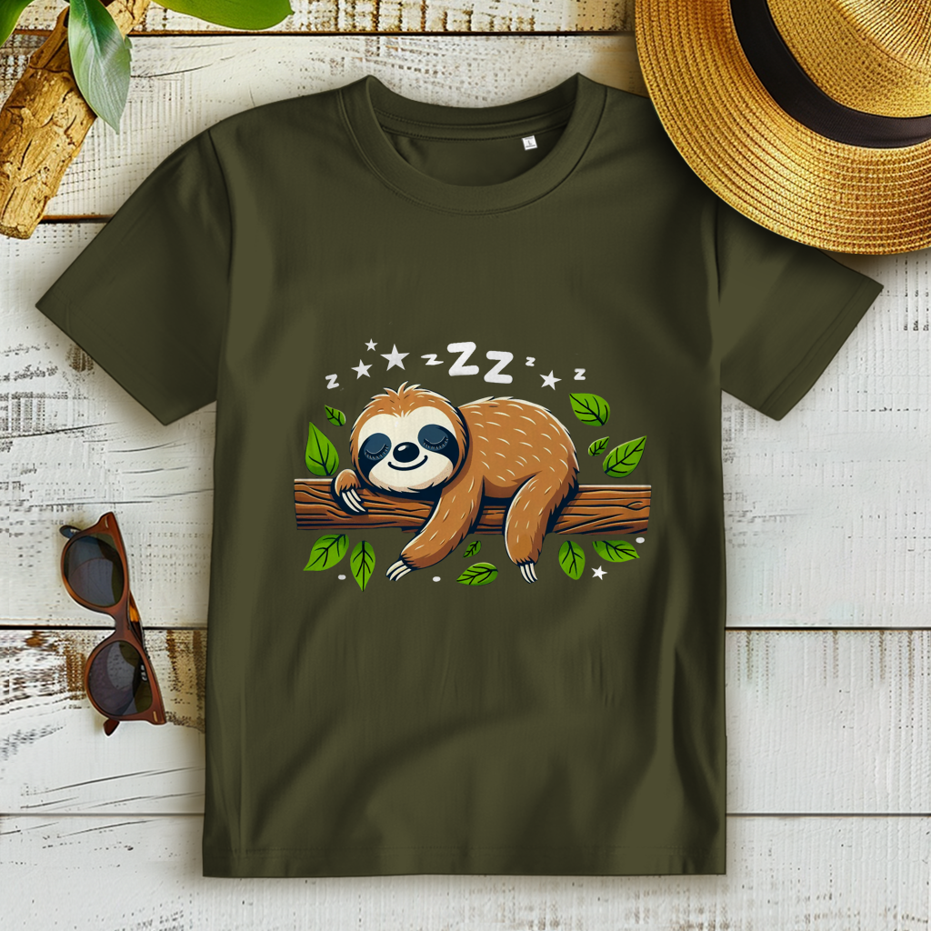 Damen Premium Bio T-Shirt Faultier