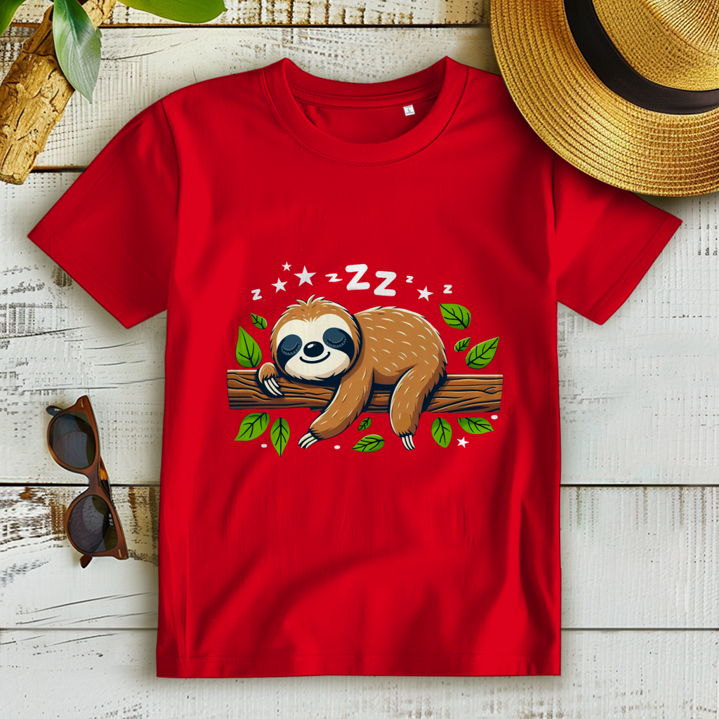 Damen Premium Bio T-Shirt Faultier