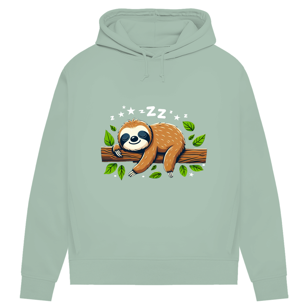Damen Premium Bio Hoodie Faultier