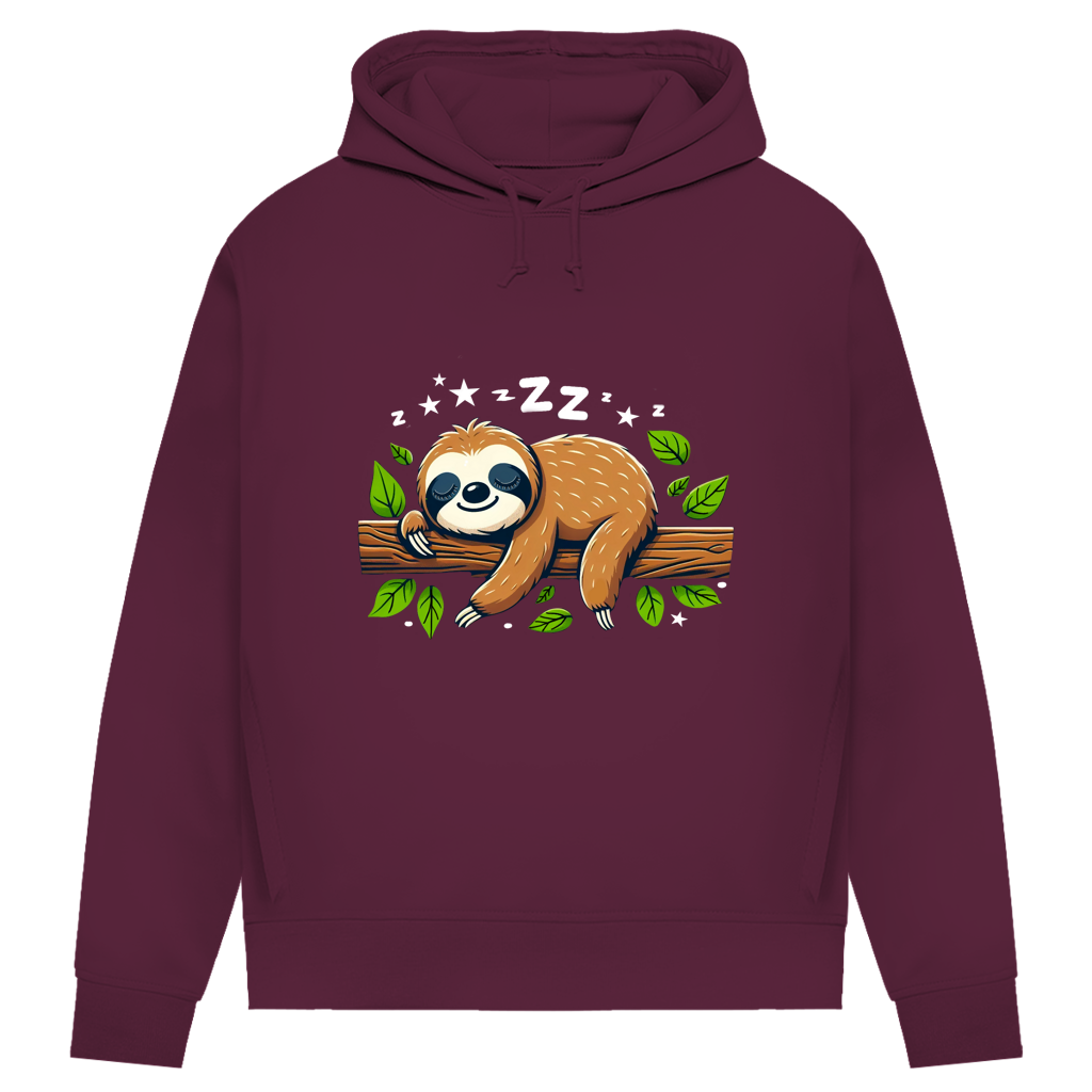 Damen Premium Bio Hoodie Faultier