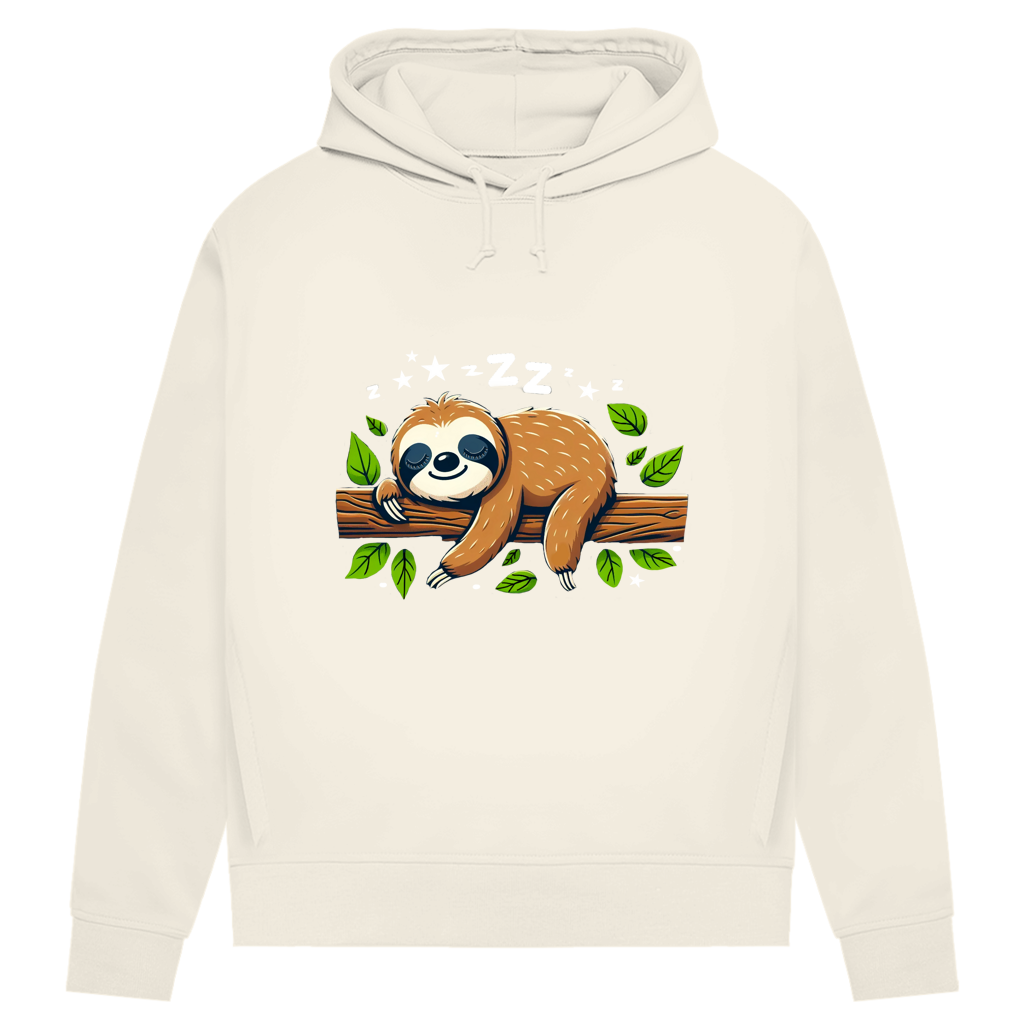 Damen Premium Bio Hoodie Faultier