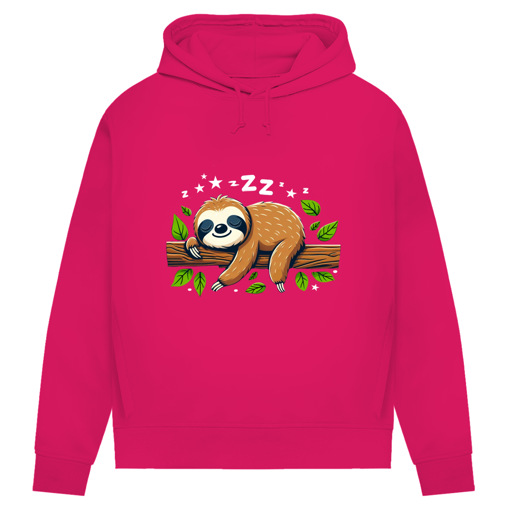 Damen Premium Bio Hoodie Faultier