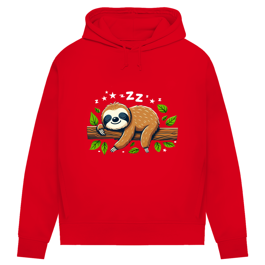 Damen Premium Bio Hoodie Faultier