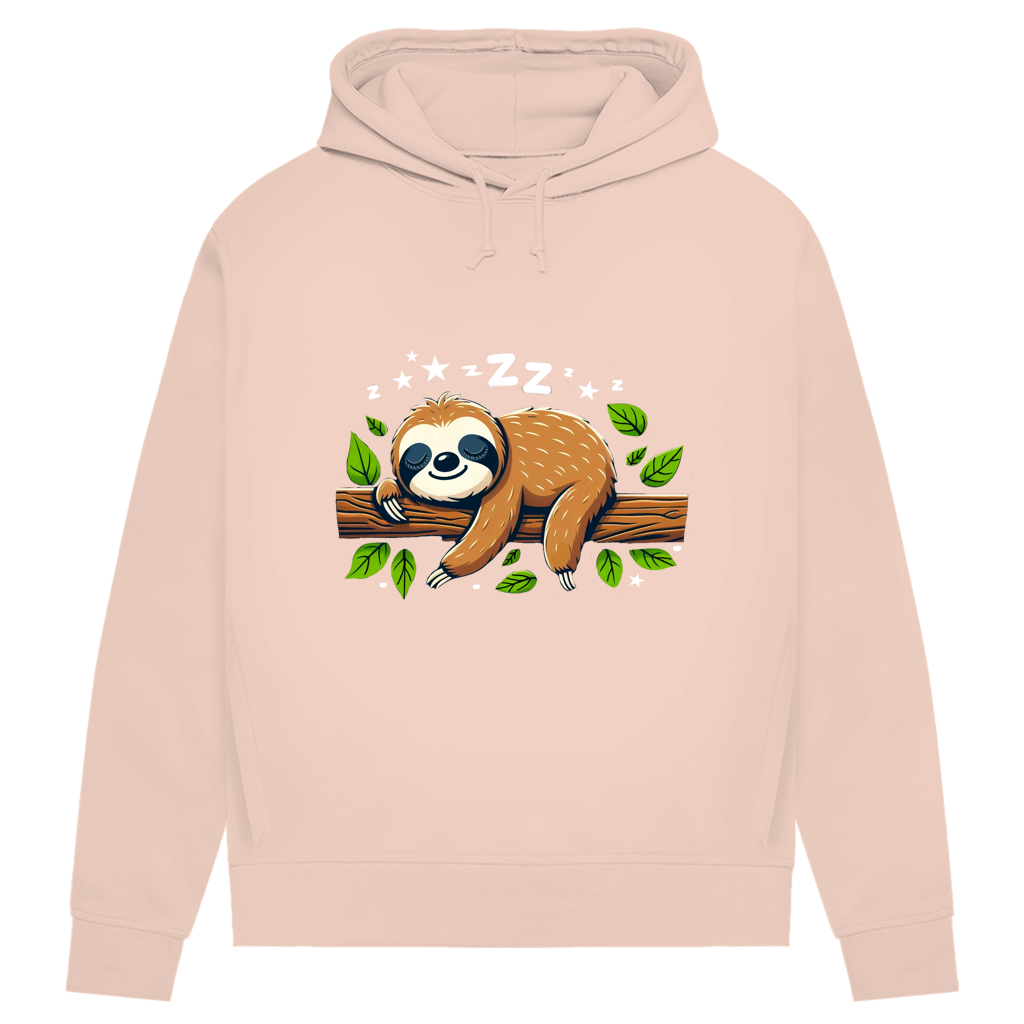 Damen Premium Bio Hoodie Faultier