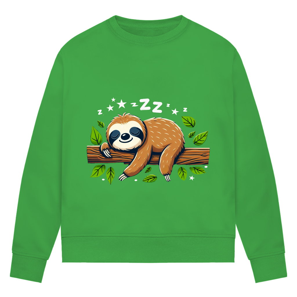 Damen Premium Bio Sweatshirt Faultier