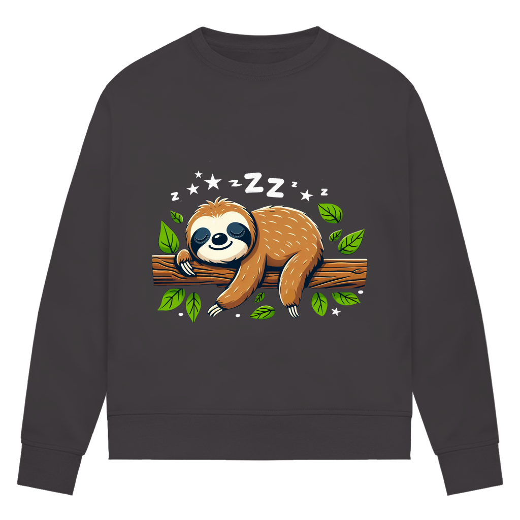 Damen Premium Bio Sweatshirt Faultier