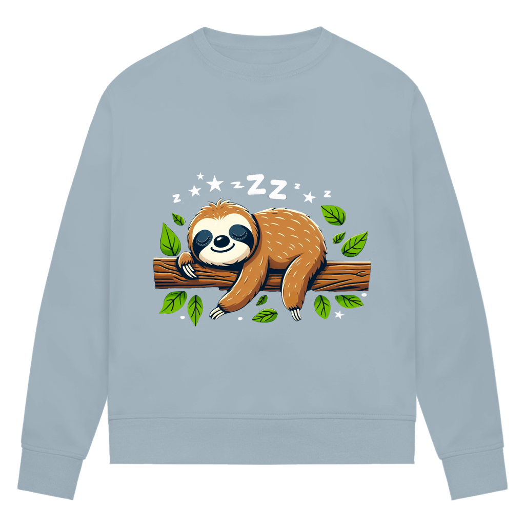 Damen Premium Bio Sweatshirt Faultier