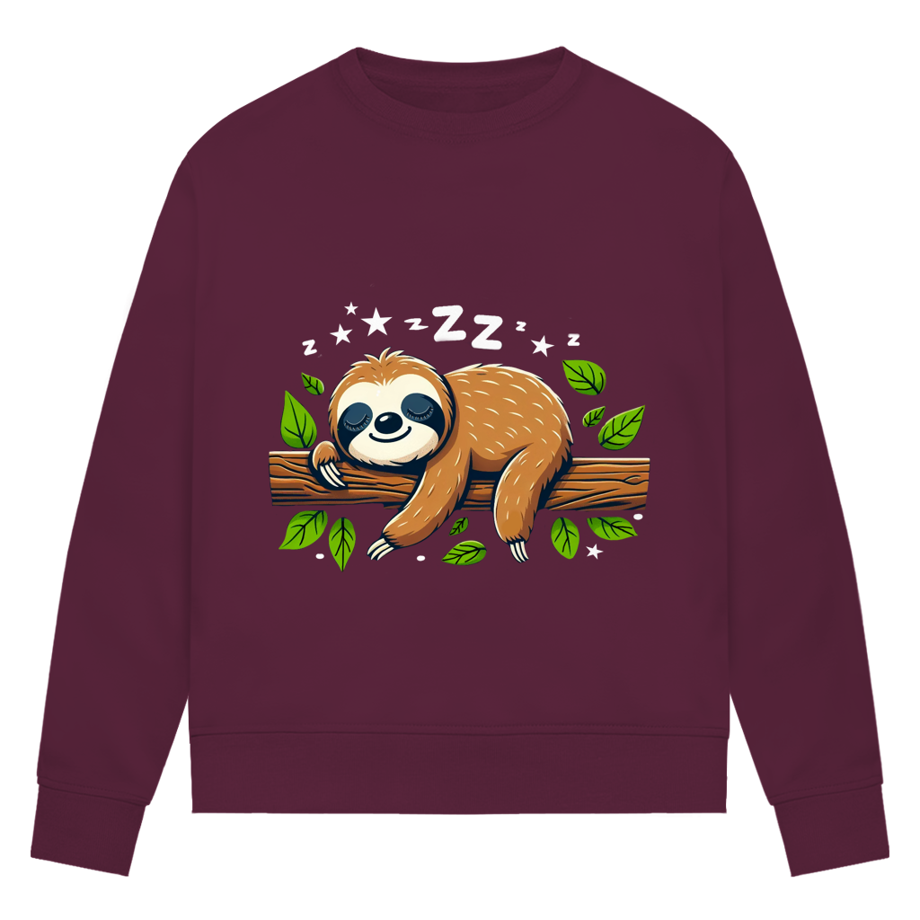 Damen Premium Bio Sweatshirt Faultier