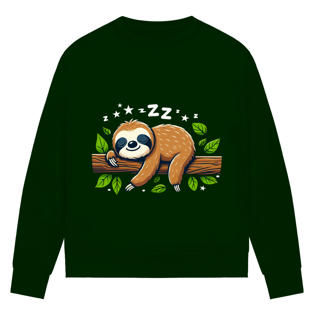 Damen Premium Bio Sweatshirt Faultier