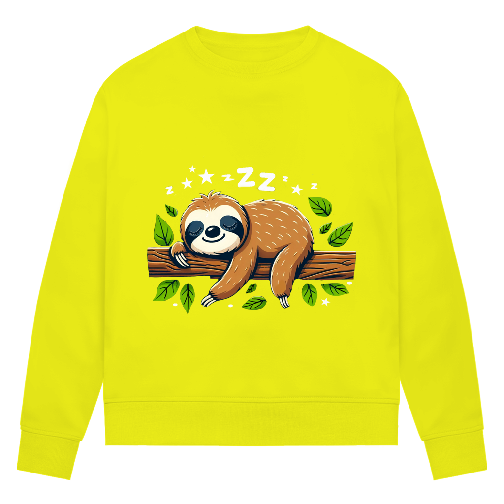 Damen Premium Bio Sweatshirt Faultier