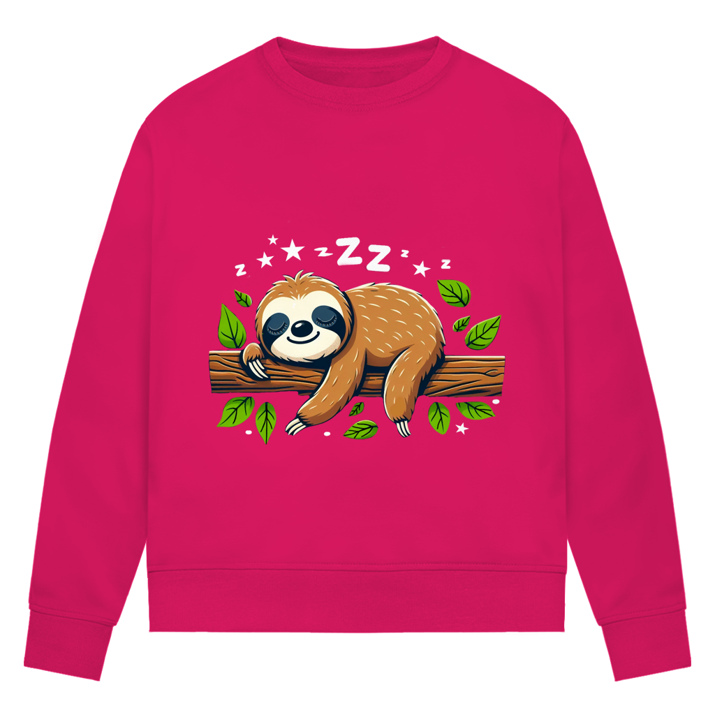 Damen Premium Bio Sweatshirt Faultier