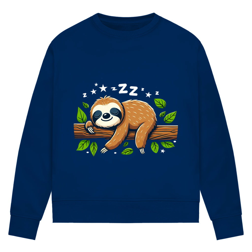 Damen Premium Bio Sweatshirt Faultier