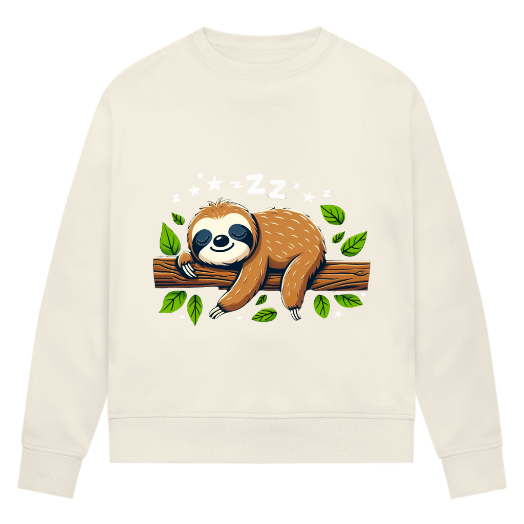Damen Premium Bio Sweatshirt Faultier