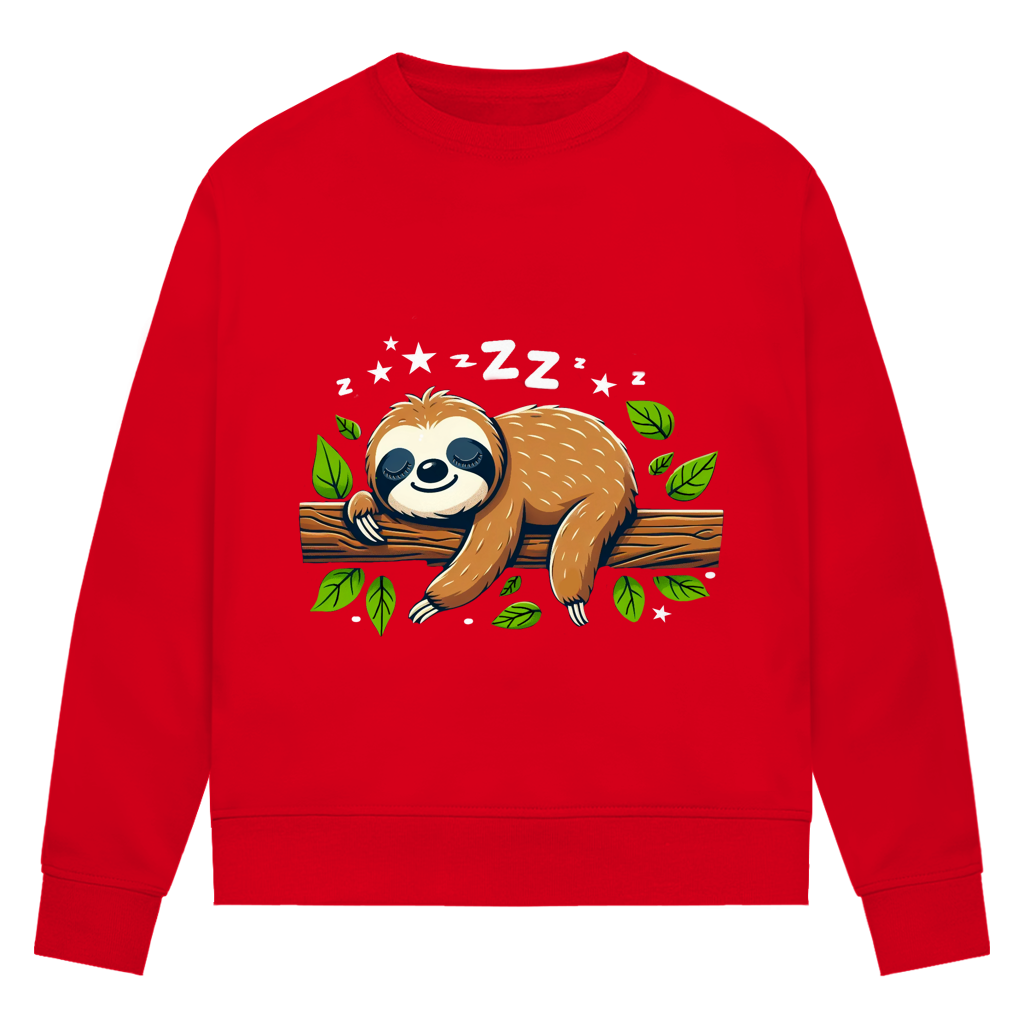 Damen Premium Bio Sweatshirt Faultier