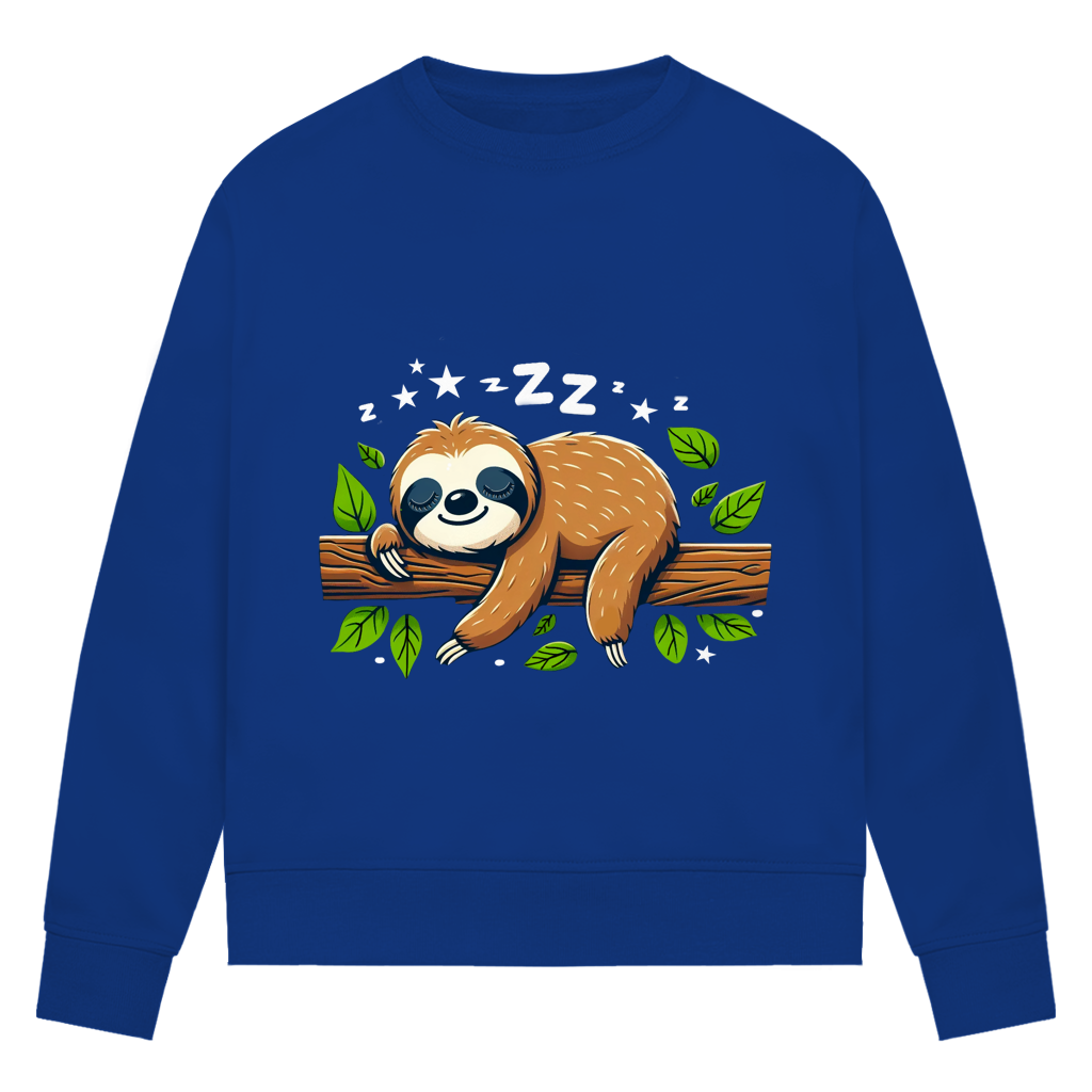 Damen Premium Bio Sweatshirt Faultier