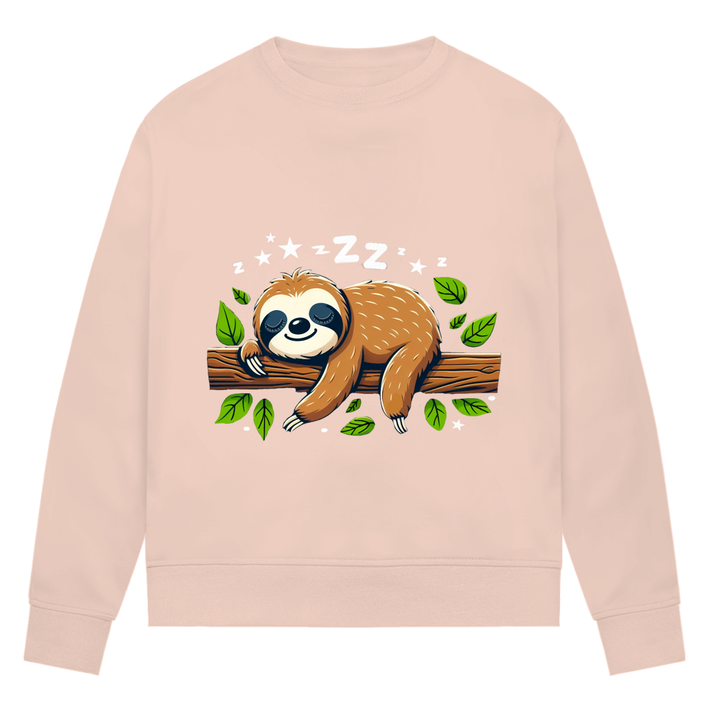 Damen Premium Bio Sweatshirt Faultier