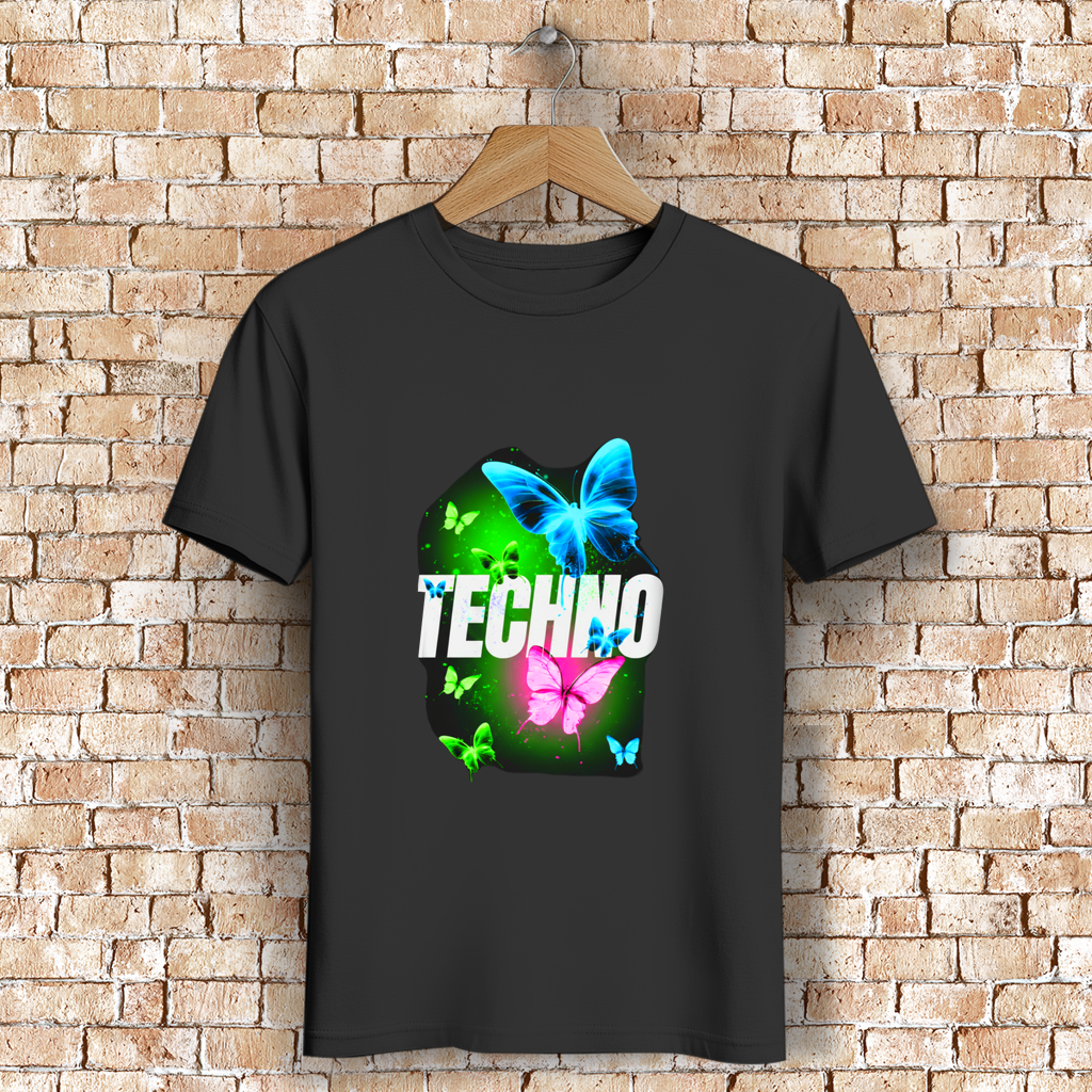 Herren Premium Bio T-Shirt Techno Butterfly