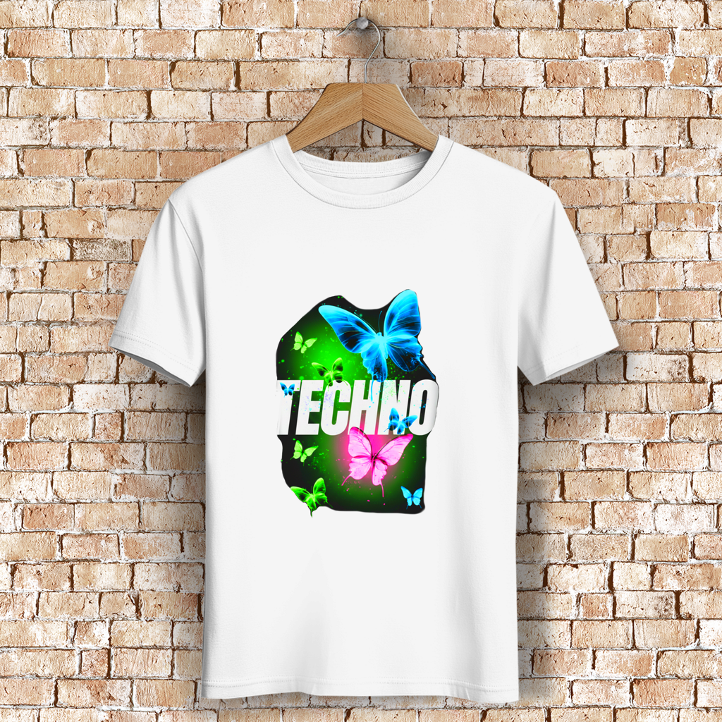 Herren Premium Bio T-Shirt Techno Butterfly