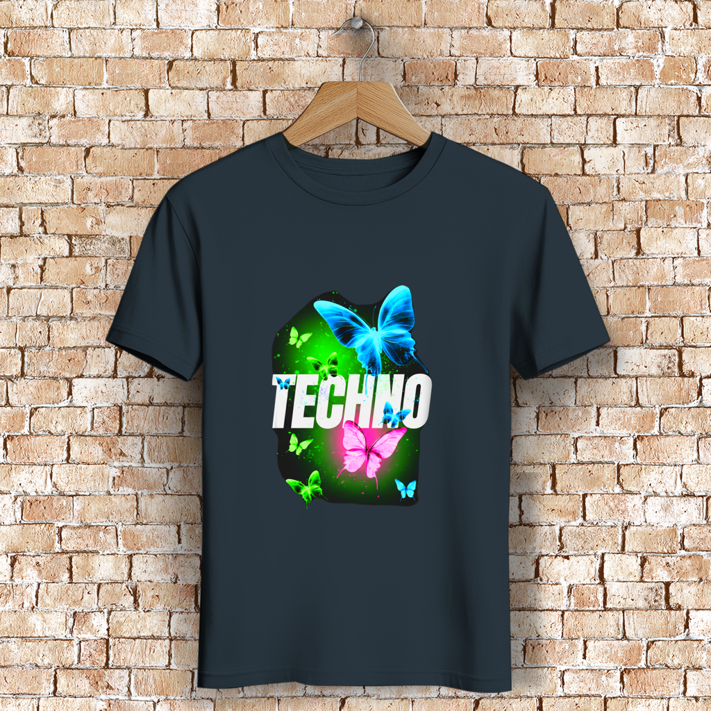 Herren Premium Bio T-Shirt Techno Butterfly