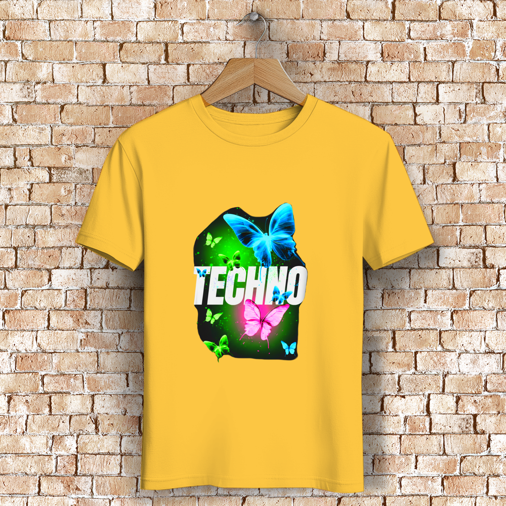 Herren Premium Bio T-Shirt Techno Butterfly
