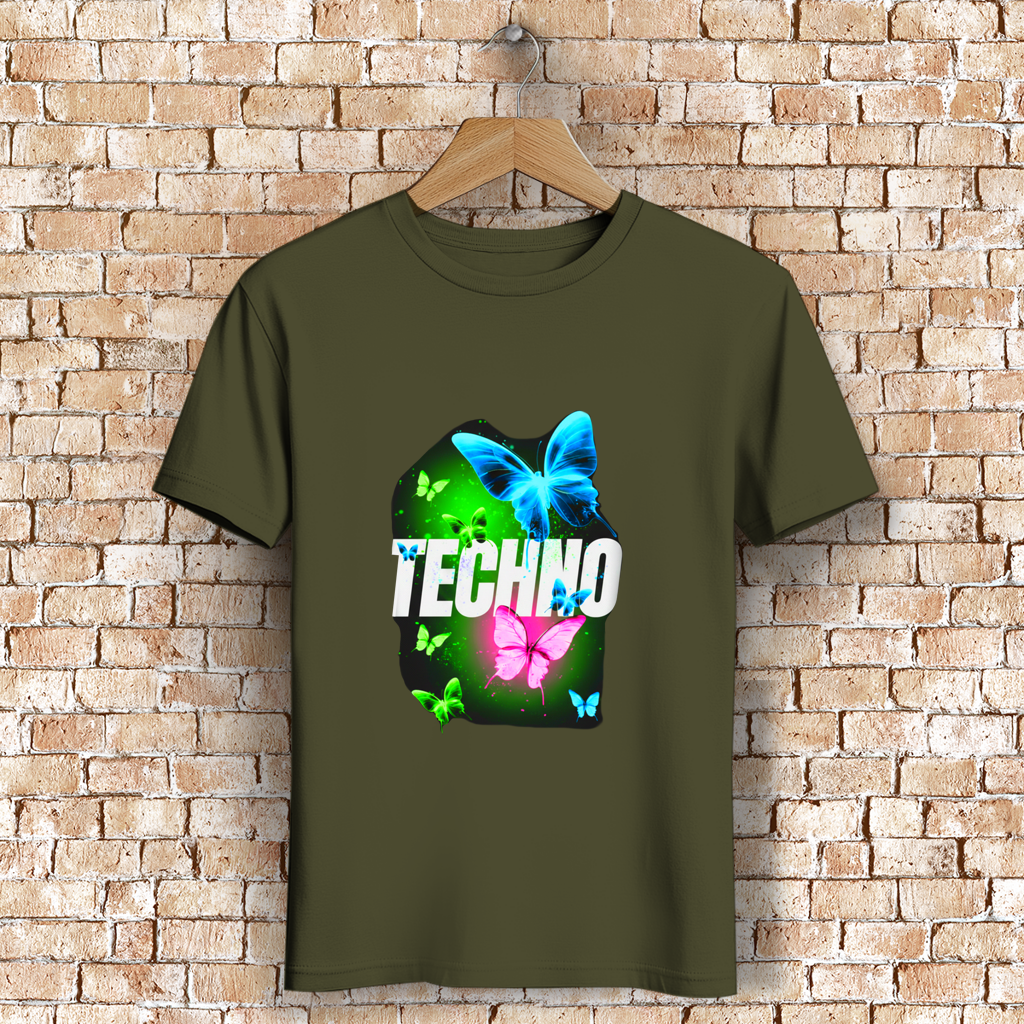Herren Premium Bio T-Shirt Techno Butterfly
