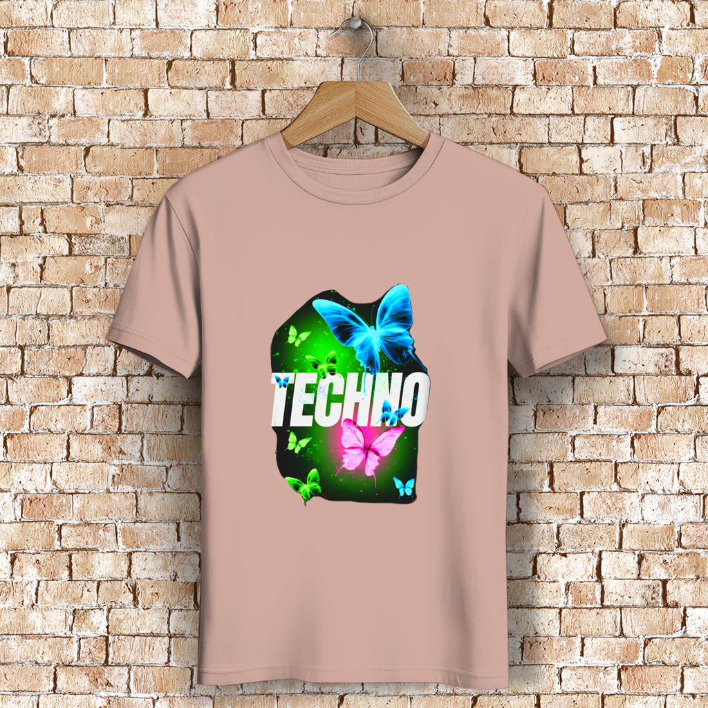 Herren Premium Bio T-Shirt Techno Butterfly