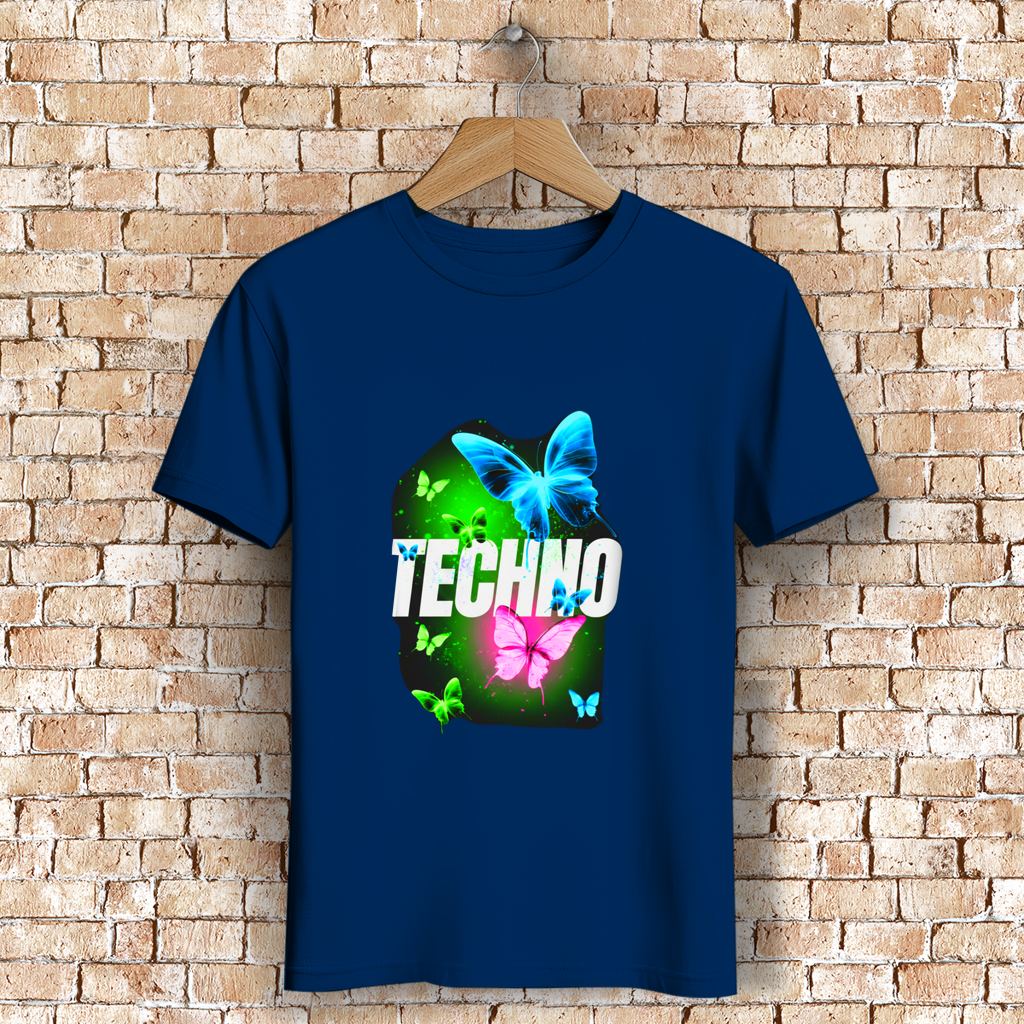 Herren Premium Bio T-Shirt Techno Butterfly