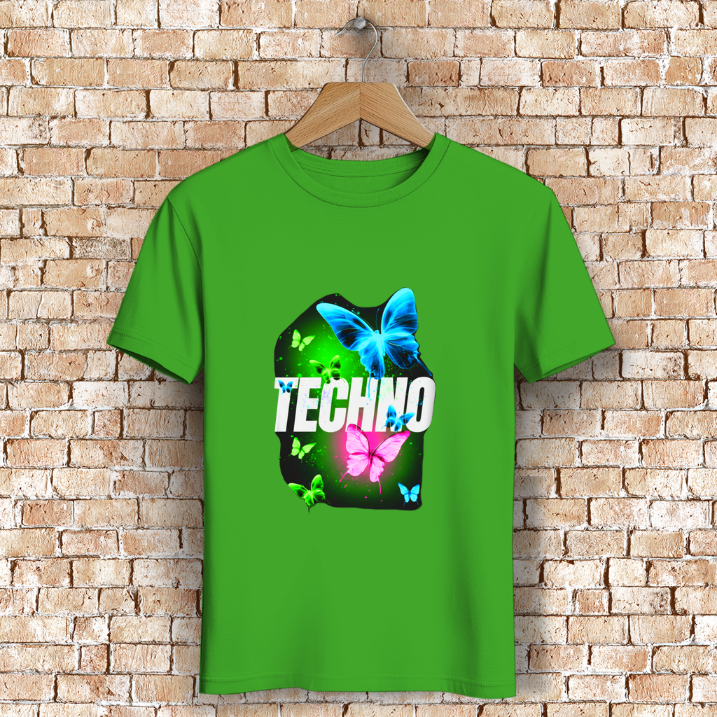 Herren Premium Bio T-Shirt Techno Butterfly