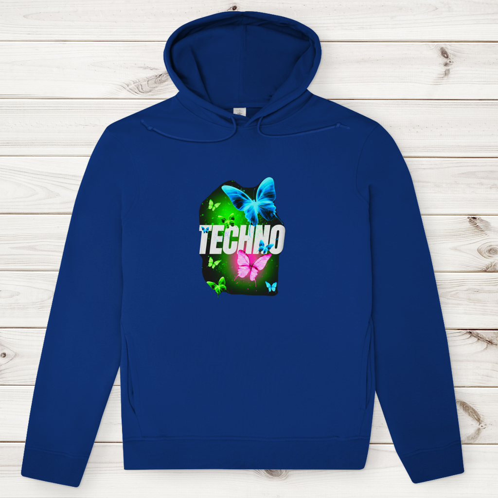 Herren Premium Bio Hoodie Techno Butterfly