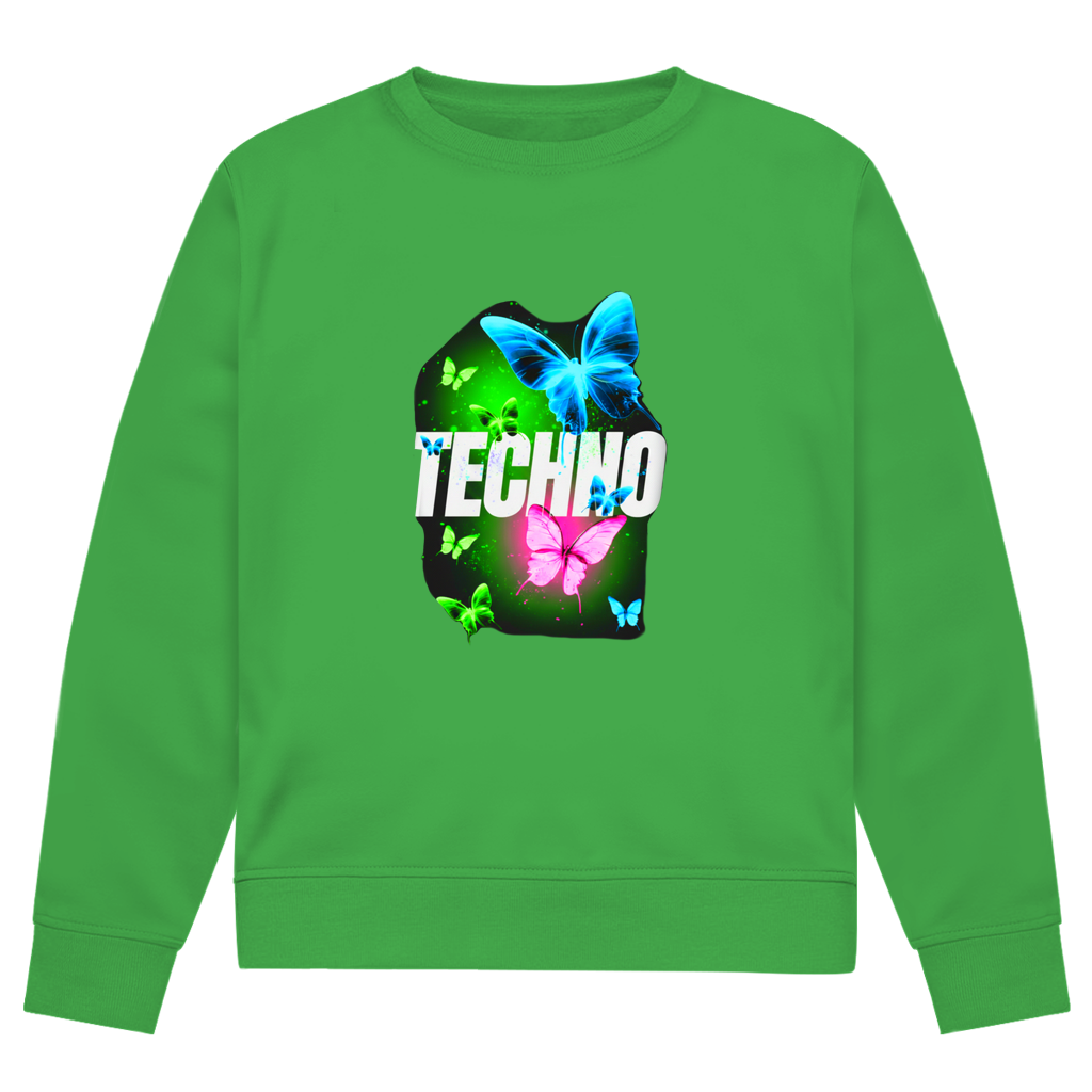 Herren Premium Bio Sweatshirt Techno Butterfly