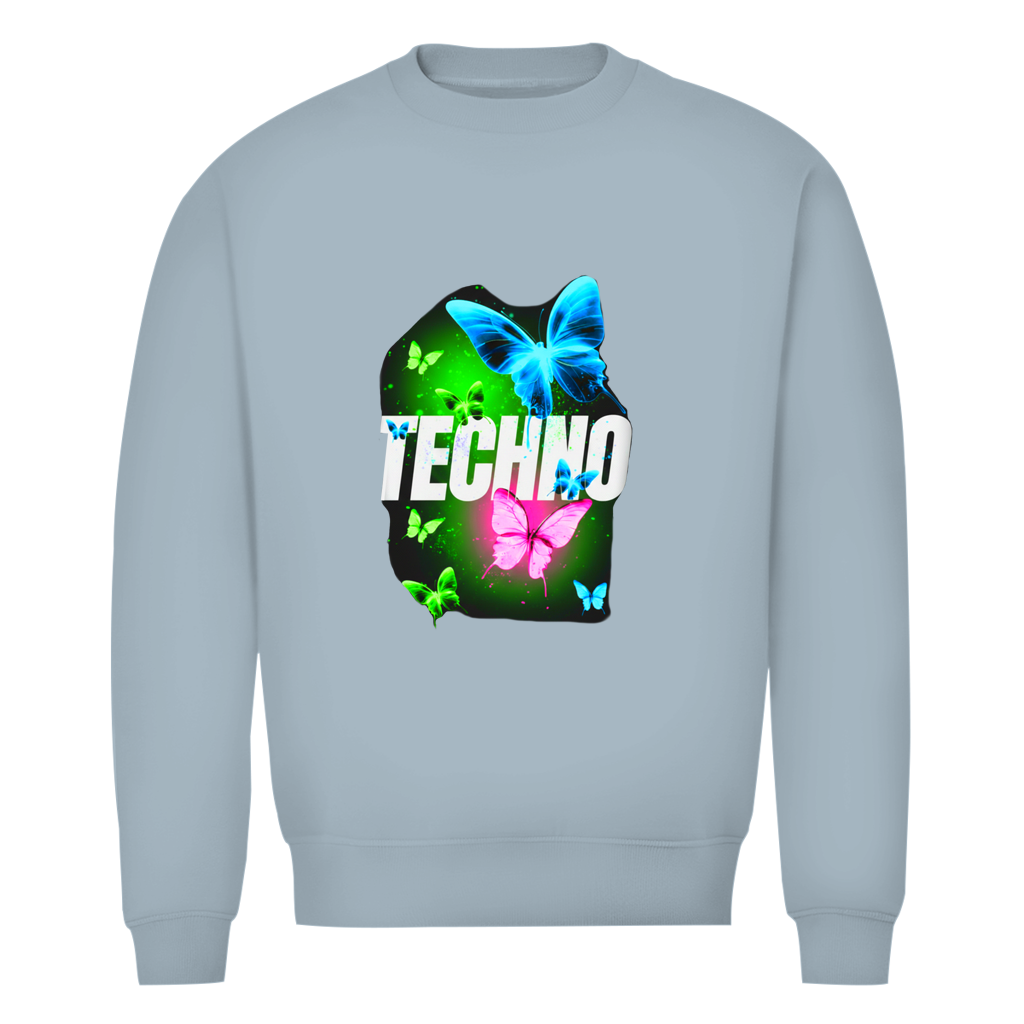 Herren Premium Bio Sweatshirt Techno Butterfly