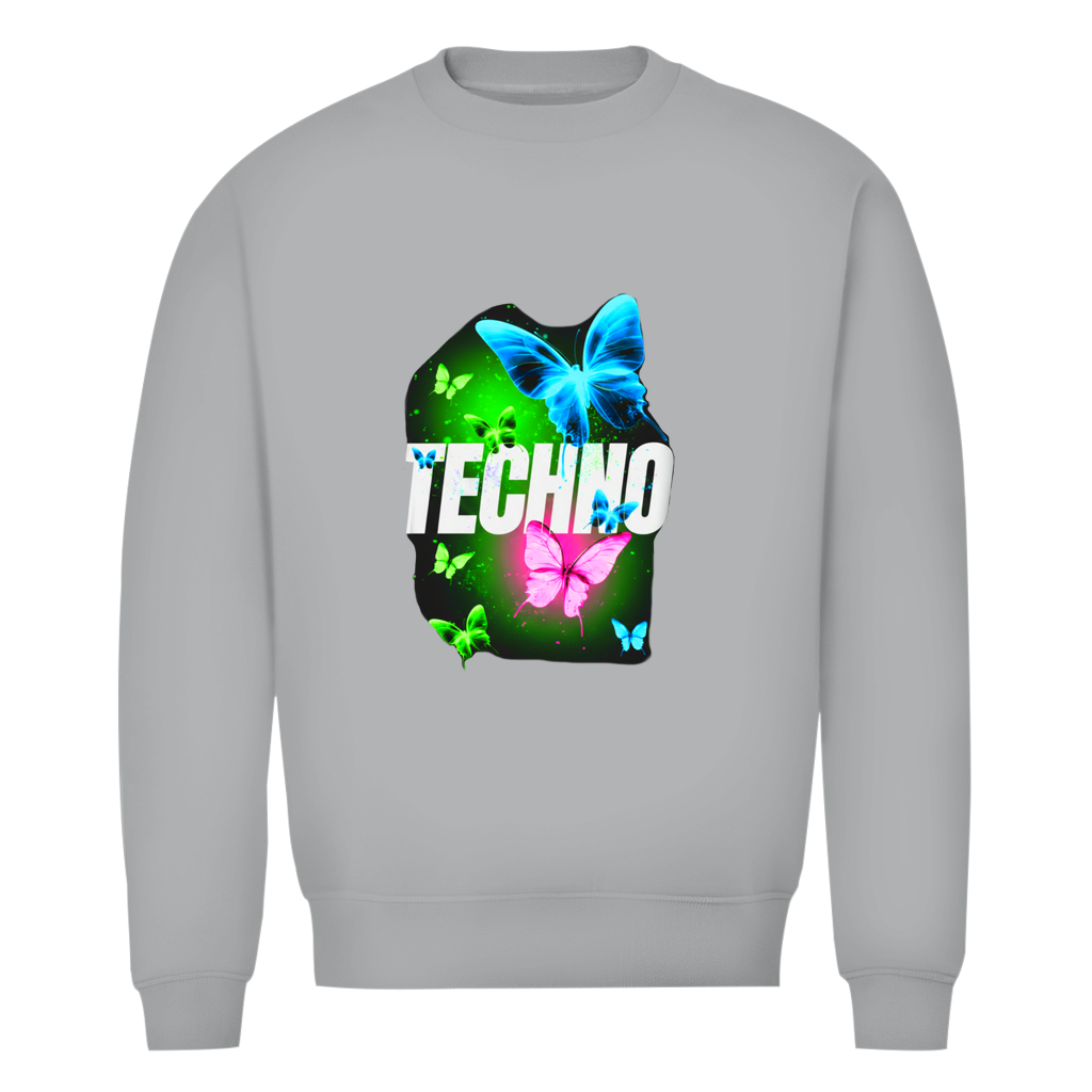 Herren Premium Bio Sweatshirt Techno Butterfly