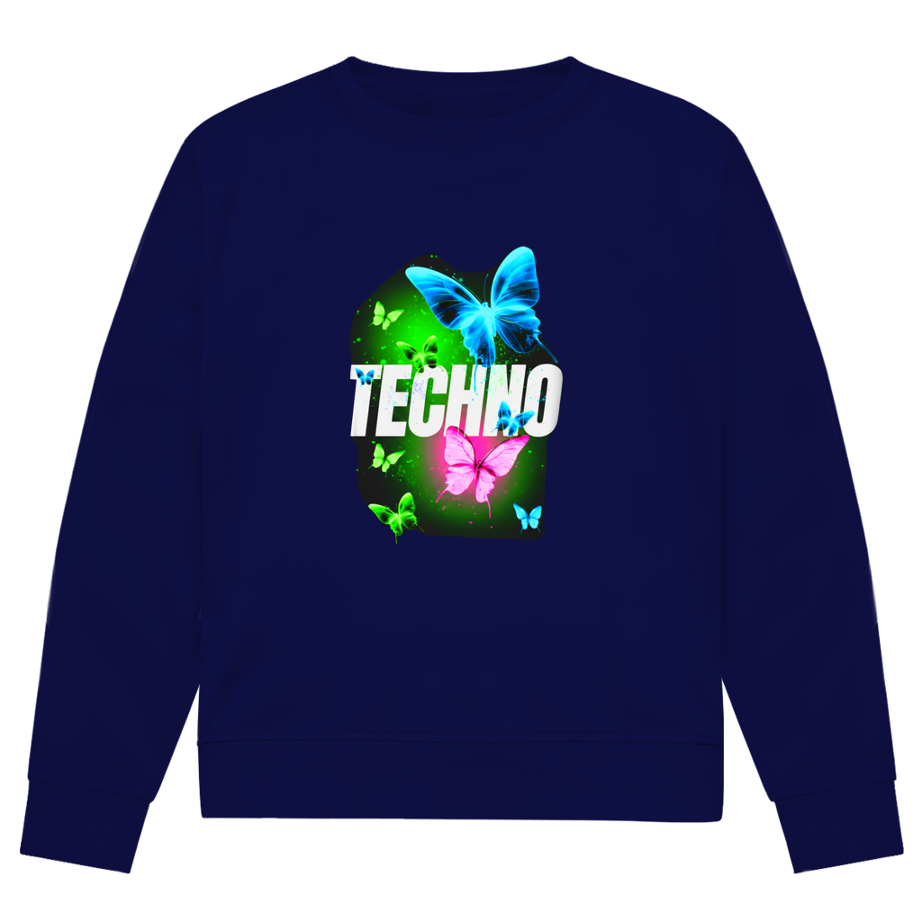 Herren Premium Bio Sweatshirt Techno Butterfly