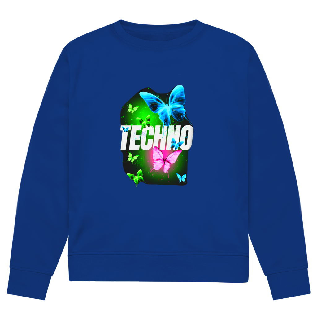 Herren Premium Bio Sweatshirt Techno Butterfly