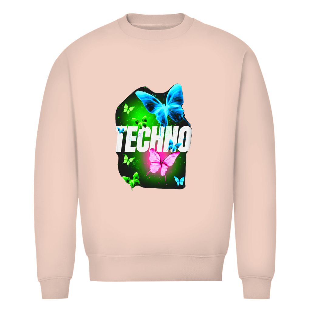 Herren Premium Bio Sweatshirt Techno Butterfly
