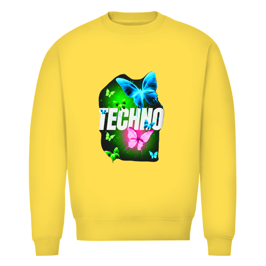 Herren Premium Bio Sweatshirt Techno Butterfly