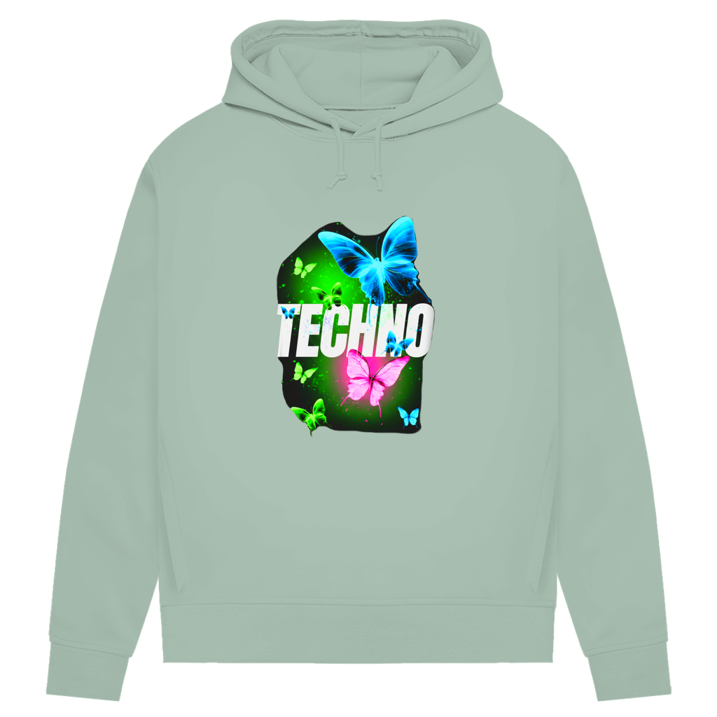 Damen Premium Bio Hoodie Techno Butterfly