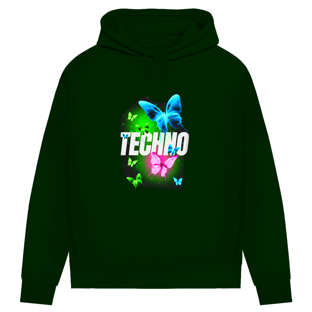 Damen Premium Bio Hoodie Techno Butterfly