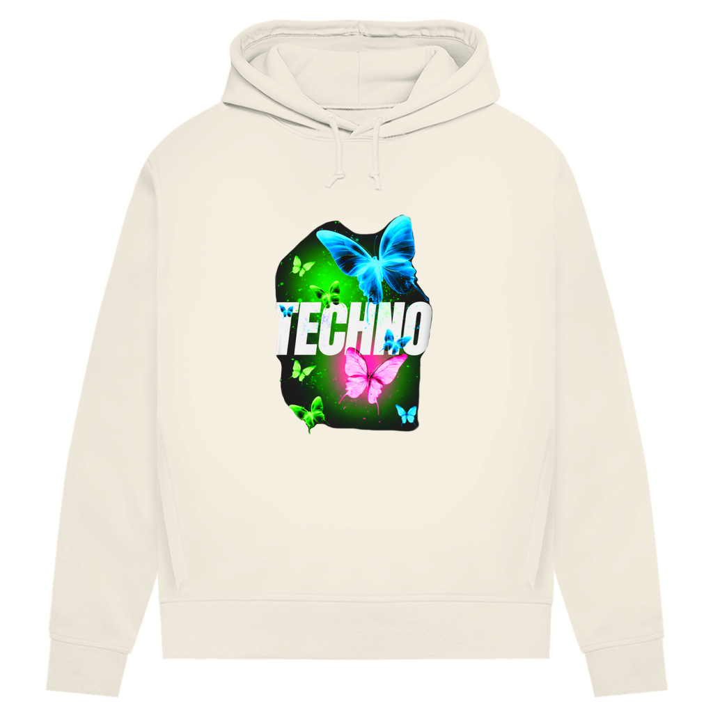 Damen Premium Bio Hoodie Techno Butterfly