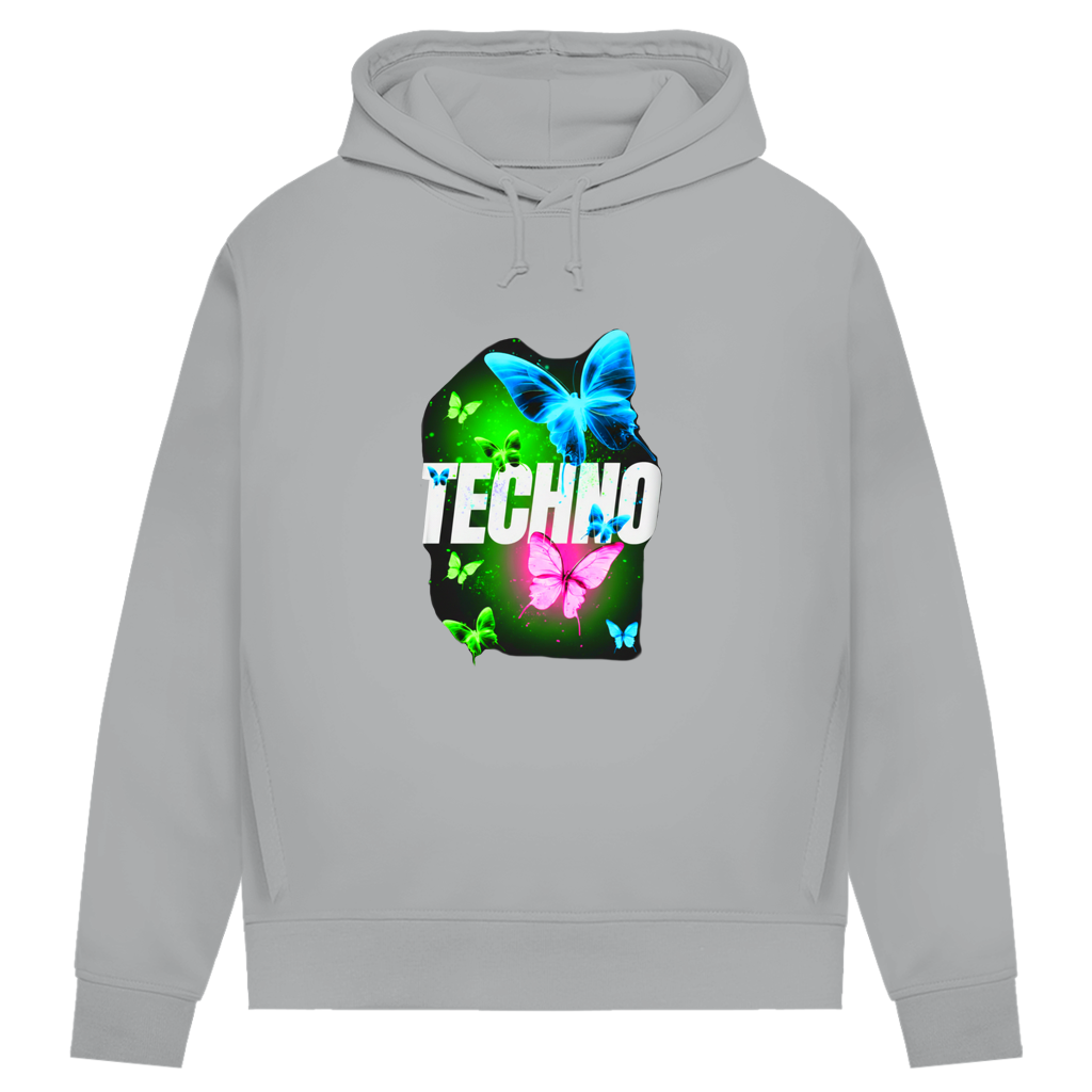 Damen Premium Bio Hoodie Techno Butterfly