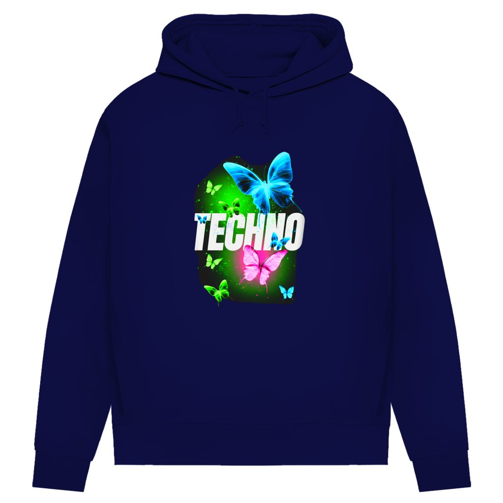Damen Premium Bio Hoodie Techno Butterfly