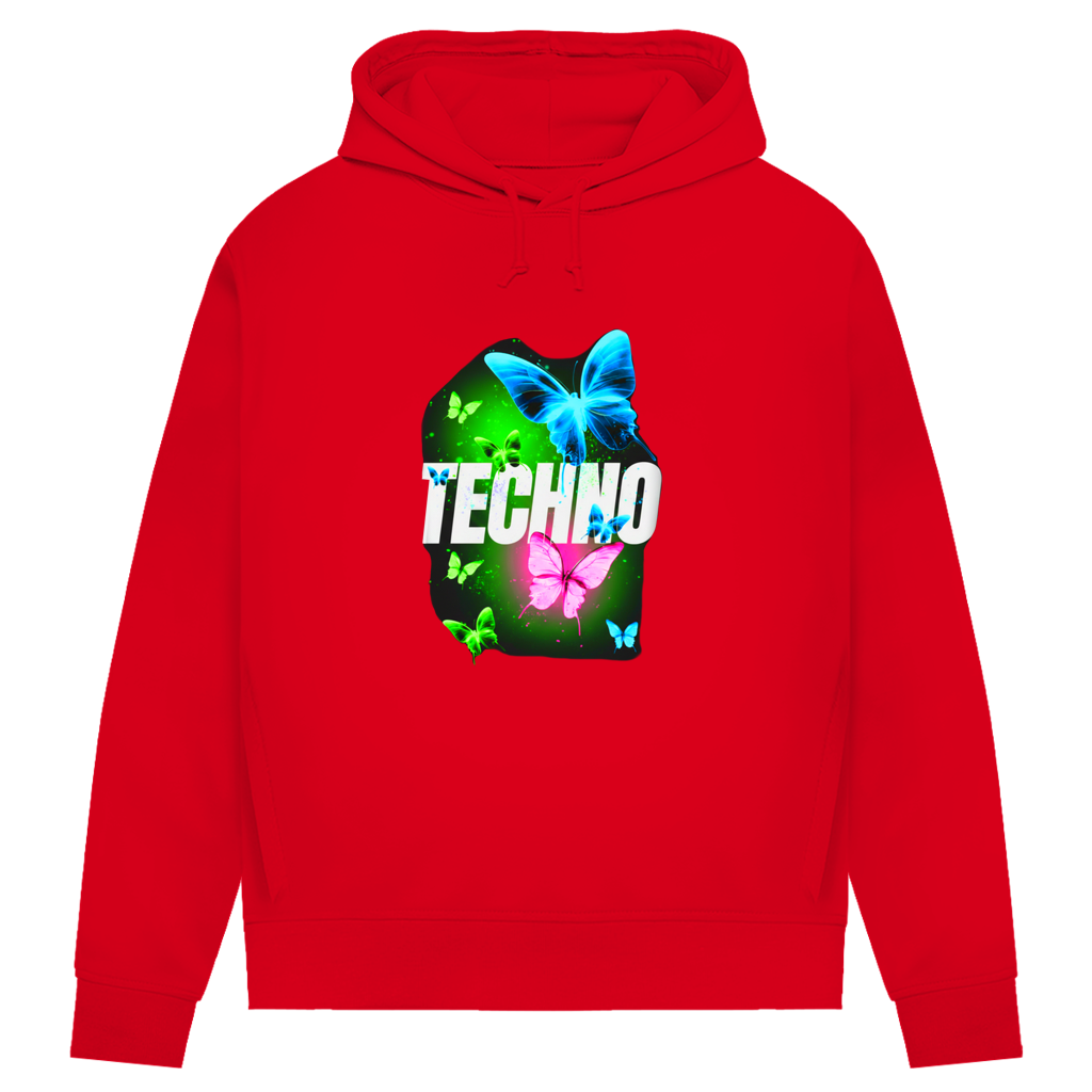 Damen Premium Bio Hoodie Techno Butterfly