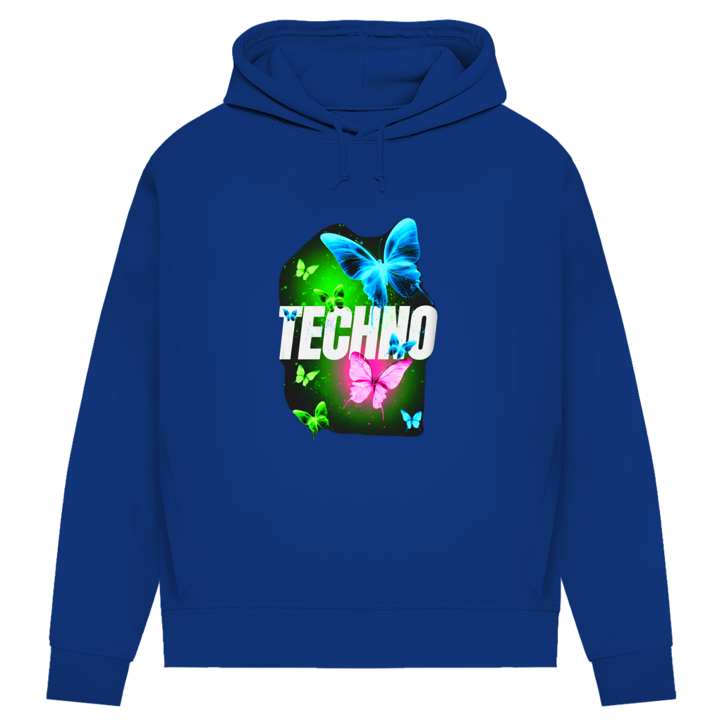 Damen Premium Bio Hoodie Techno Butterfly